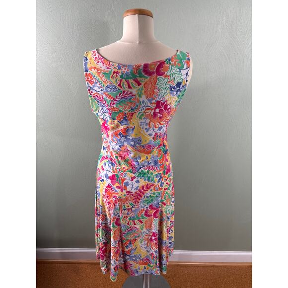 Ralph Lauren Sundress Women's Medium Colorful Floral Tropical Artsy Summer Wear - Picture 8 of 9